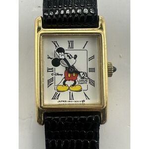 Lorus Vintage Micky Mouse V810-5000 Ladies Watch 16MM 6.5" New Battery Q